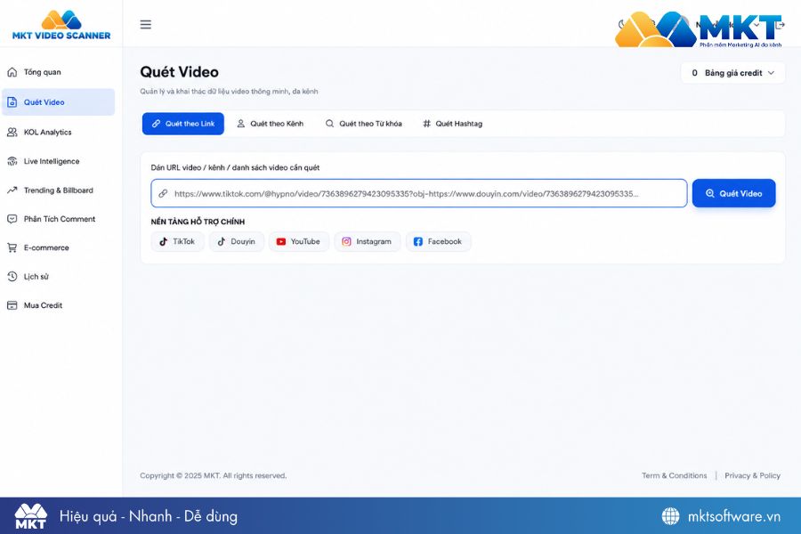 Cách phân tích video đa kênh bằng MKT Video Scanner