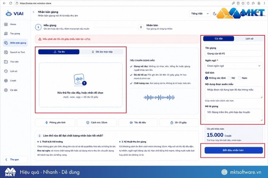 Tạo giọng nói AI theo giọng của bạn với tính năng Voice Clone Tạo giọng nói AI theo giọng của bạn với tính năng Voice Clone