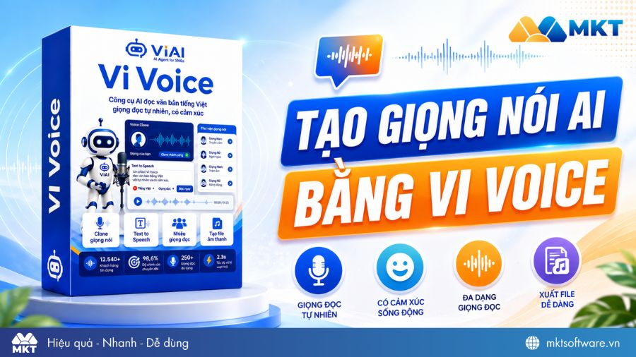 Tạo giọng nói AI tiếng Việt nhanh chóng với Vi Voice Tạo giọng nói AI tiếng Việt nhanh chóng với Vi Voice