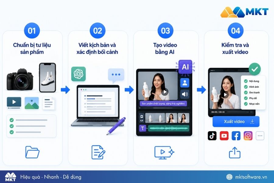Workflow tạo video AI review sản phẩm