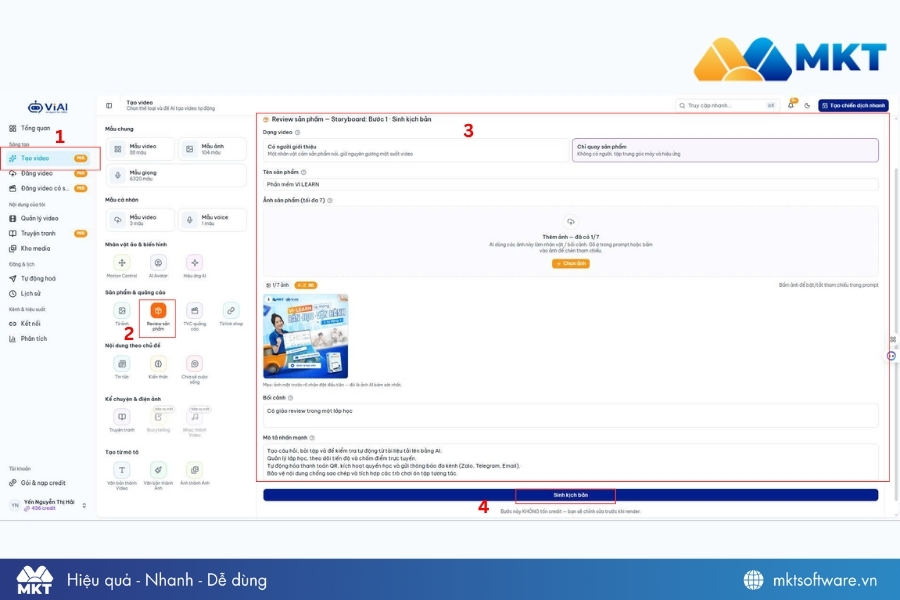 Chọn mục Review sản phẩm và tải ảnh sản phẩm cần bán lên