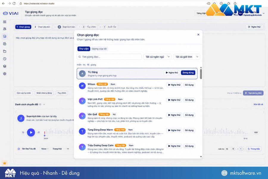 Vi Voice cung cấp đa dạng giọng nói với đa dạng cảm xúc Vi Voice cung cấp đa dạng giọng nói với đa dạng cảm xúc