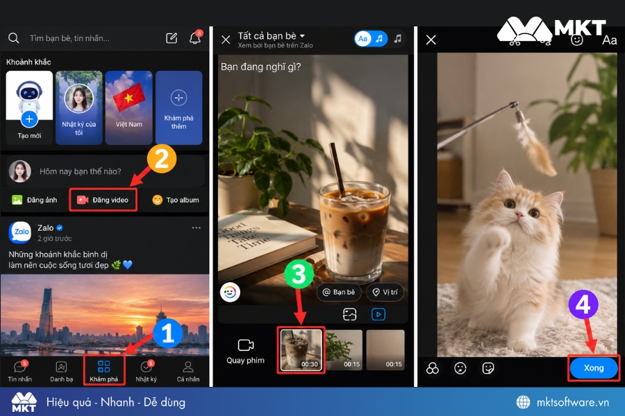 Cách đăng video ngắn trên Zalo