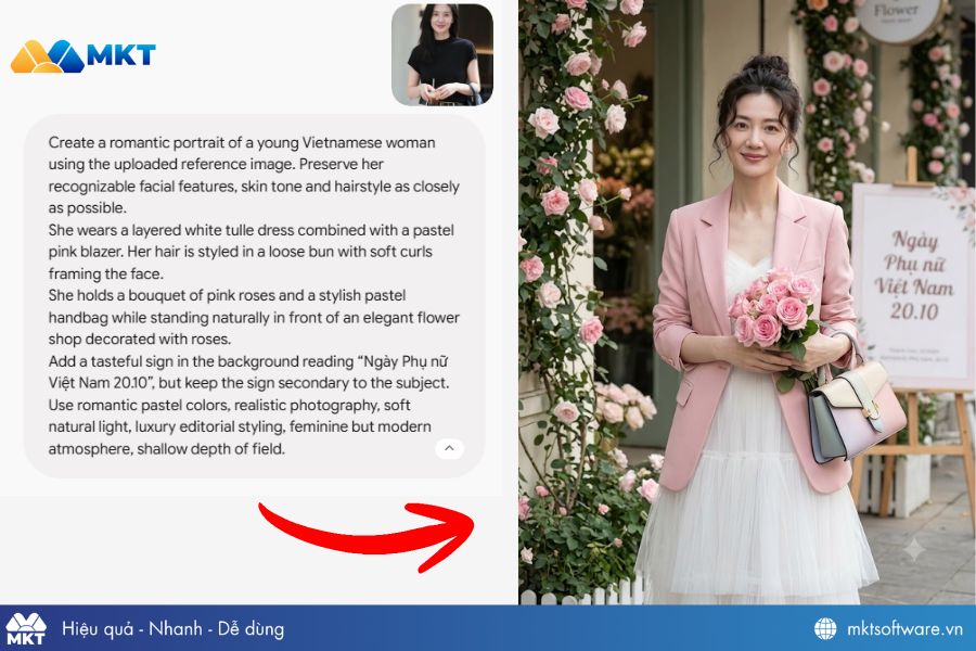 Prompt tạo ảnh với hoa trước cửa hàng hoa Prompt tạo ảnh với hoa trước cửa hàng hoa