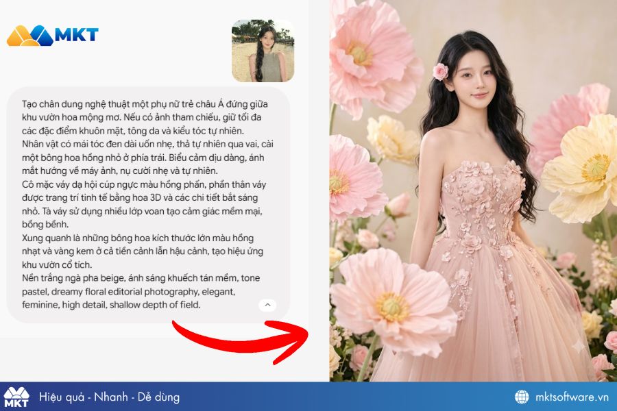 Câu lệnh tạo ảnh khu vườn cổ tích màu hồng Câu lệnh tạo ảnh khu vườn cổ tích màu hồng