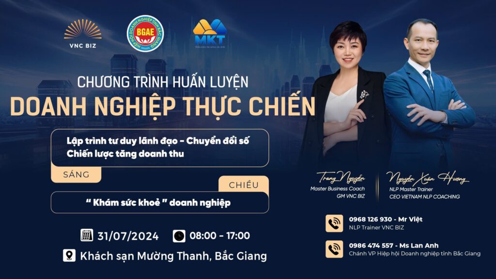 Phần mềm MKT cùng VNC BIZ tổ chức chương trình huấn luyện Doanh nghiệp thực chiến