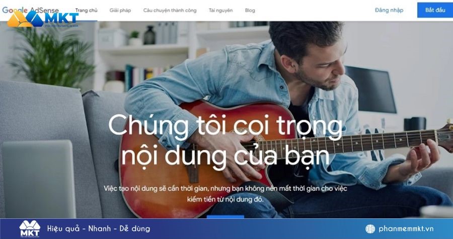  Đăng nhập vào tài khoản Google AdSense của bạn